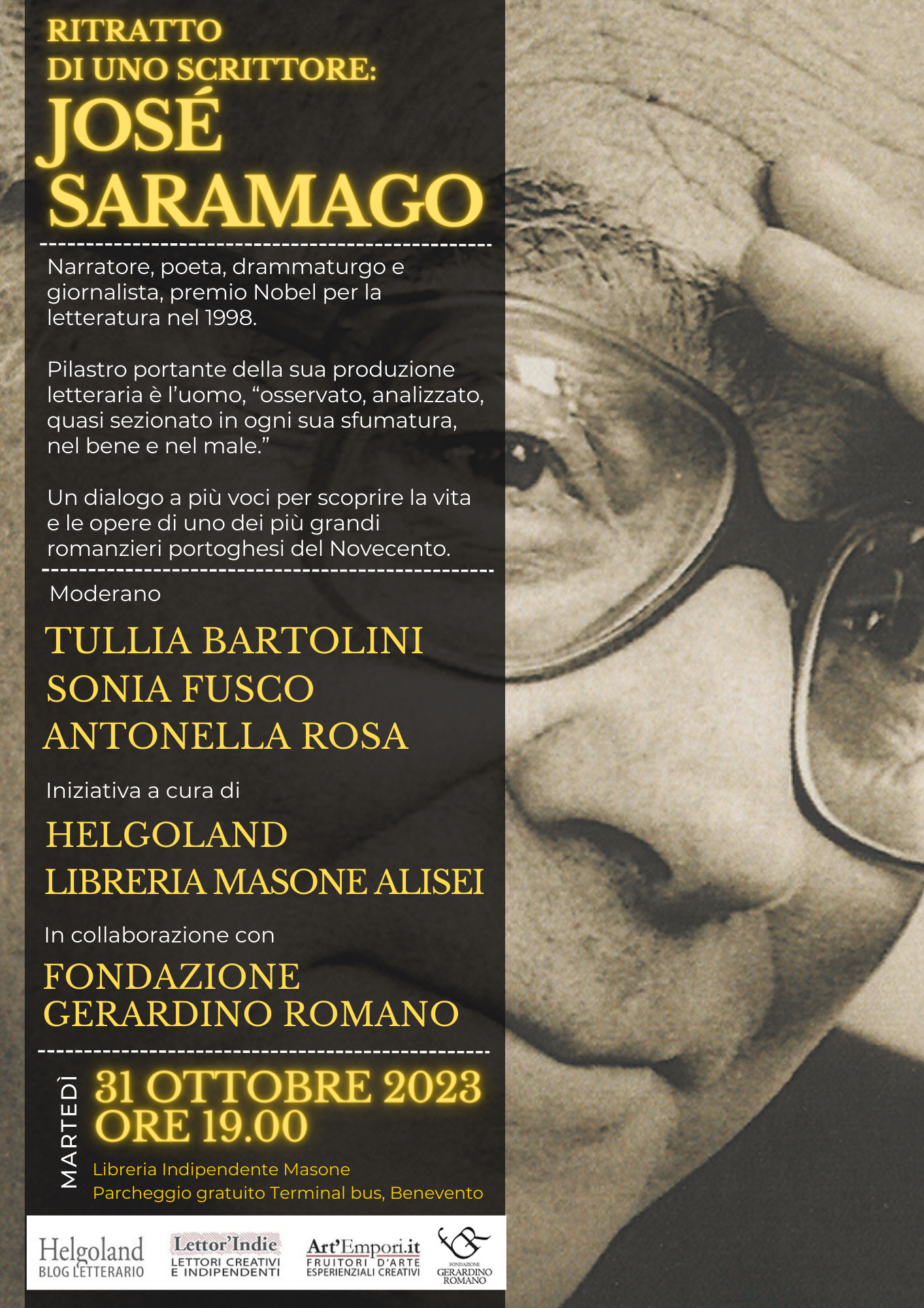Ritratto di uno scrittore: José Saramago - Fondazione Gerardino Romano